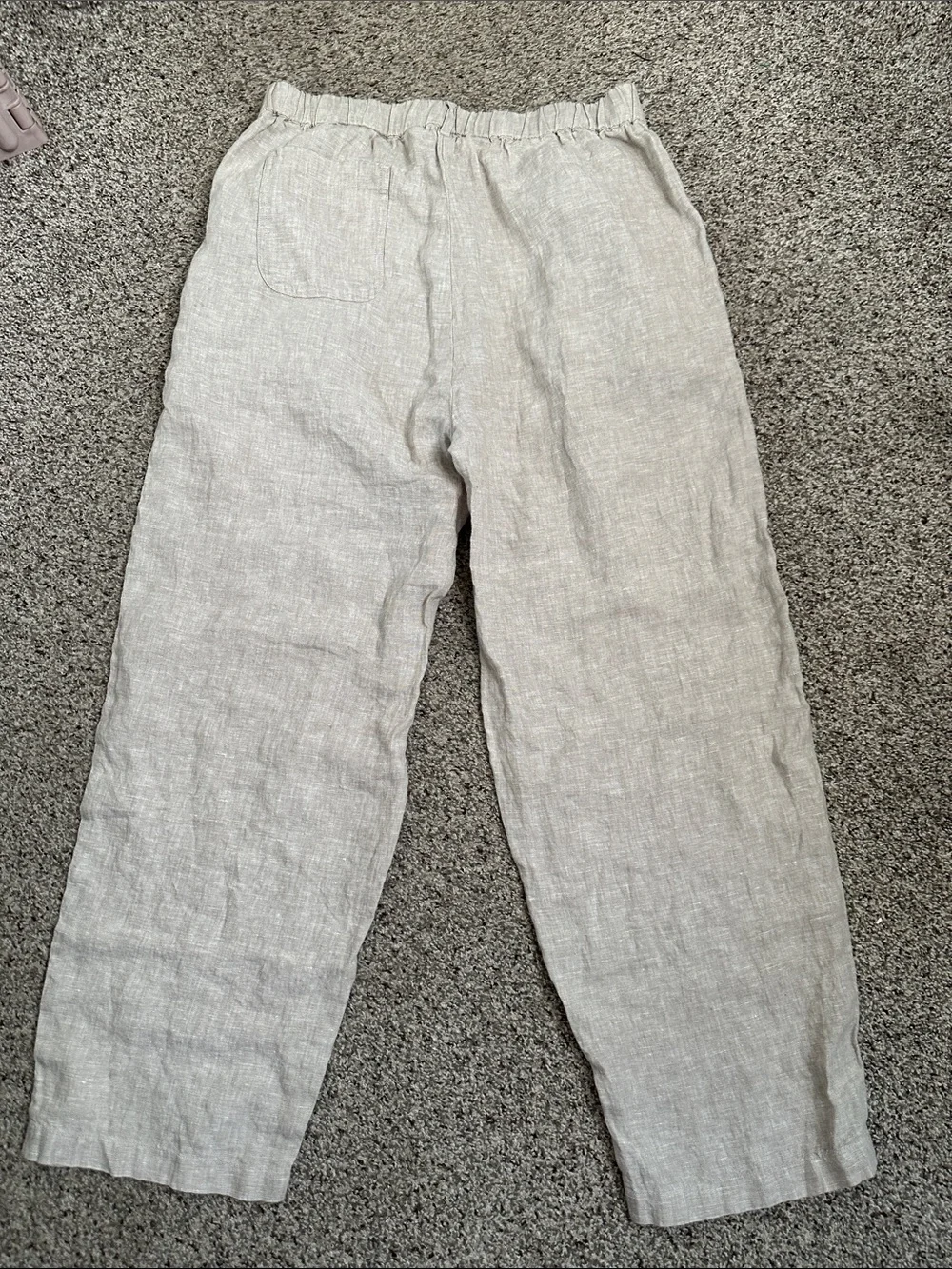 Quince Linen Relaxed Pants in Light Beige size M summer breathable